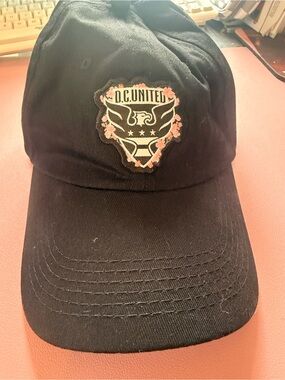 D.C. United Black Baseball Cap with Cherry Blossom adorned Crest
